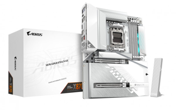 AM5, 4x DDR5 DIMM, X3D Turbo Mode, EZ-Latch Plus : PCIe and M.2 slots with Quick Release & Screwless Design ( X870 A STEALTH ICE ) 
