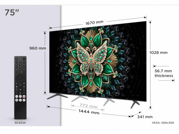 Televizor TCL 75C6KMiniLED-QLED75''4K UHD144HzGoogle TVcrna' ( '75C6K' ) 