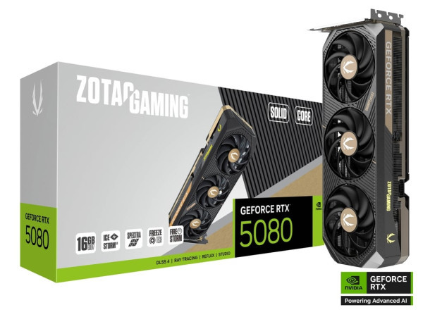SVGA Zotac GAMING GeForce RTX 5080 SOLID Core, ZT-B50800D2-10P