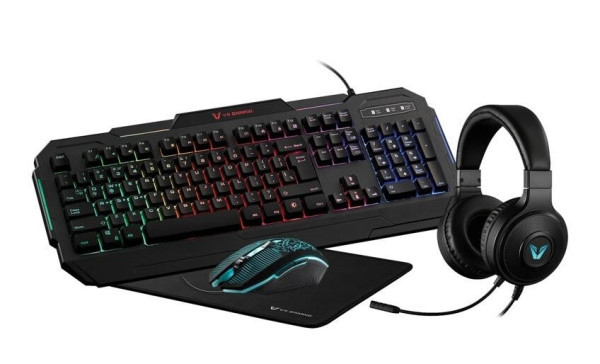 Tastatura + miš + podloga + slušalice USB Volkano VX Herac VX-147-BKV3 US crna