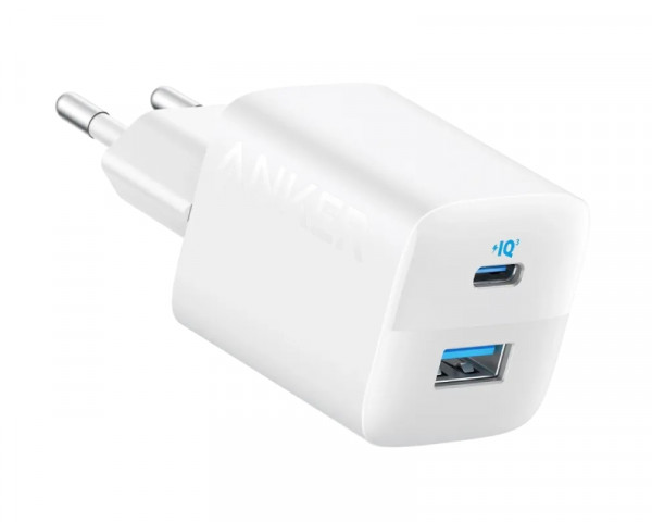 ANKER 323 33W USB-C zidni punjač 2-porta (USB-A i USB-C), beli