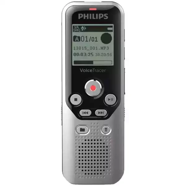 Diktafon Philips DVT1250 Mono8GBLCDmicroSD slot2x AAA
