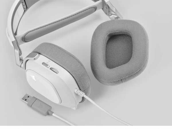 Slušalice CORSAIR HS80 RGB ŽICNECA-9011238-EUUSBbela' ( 'CA-9011238-EU' ) 