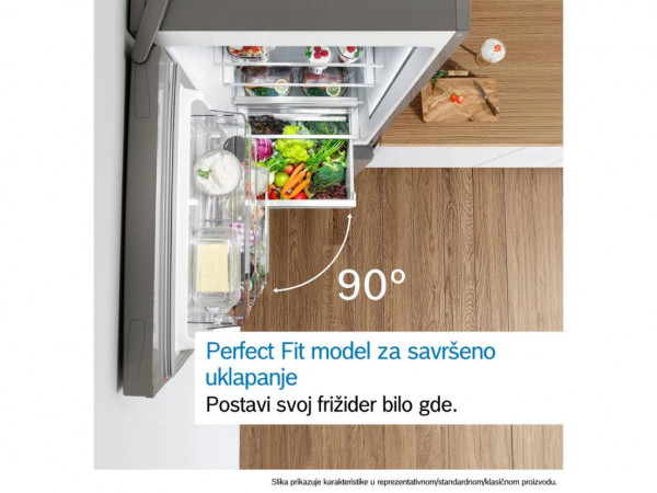 Frižider BOSCH KGN49LBCFSerija 6samostojecikombinovaniTotal No FrostC440Lstaklena vratacrna' ( 'KGN49LBCF' ) 