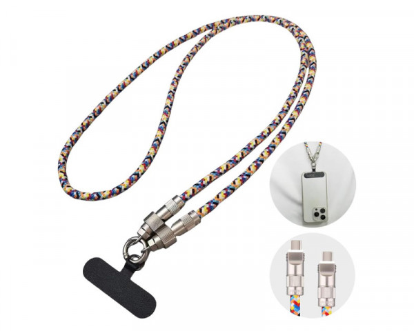 FAST ASIA Kabl TIP C na TIP C 1.20m,(za nošenje oko vrata) šareni