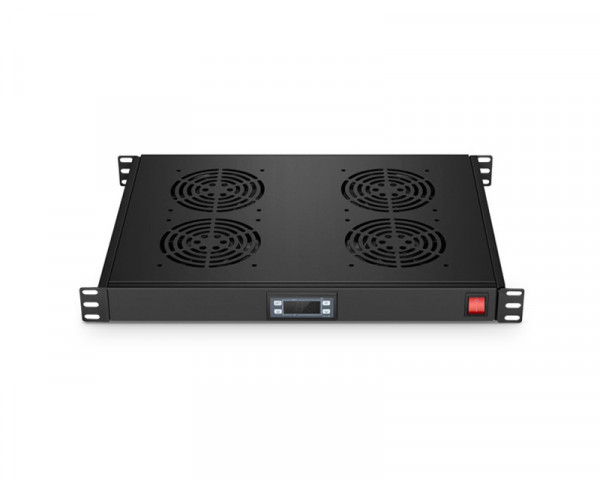 MAXPRO LINE Ventilacioni panel-polica, cetiri ventilatora i termostat, 1U