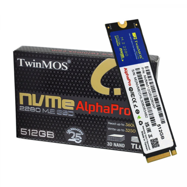 SSD M.2 NVMe TwinMOS 512GB, 3600MBs3250MBs NVMe512GB2280AP
