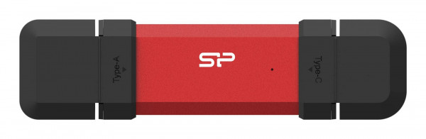Portable Stick-Type SSD 250GB, DS72, USB 3.2 Gen 2 Type-C/Type-A, Read up to 1050MB/s, Write up to 850MB/s, Red ( SP250GBUC3S72VPR ) 