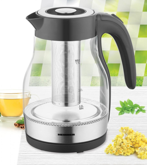 Električno kuvalo HEINNER HEK-TF2200GBK 1,7l2200Wfilter za čajinox