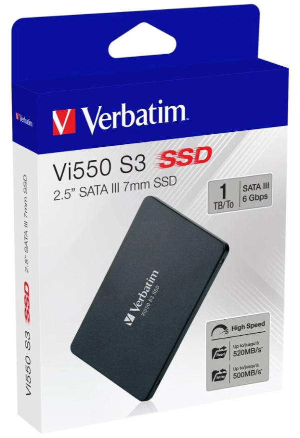 SSD 2.5'' SATA Verbatim Vi550 S3 1TB 520MBs 500MBs