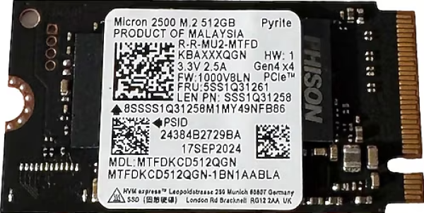 SSD Micron 512GB NVMe 2242 MTFDKCD512QGN Bulk