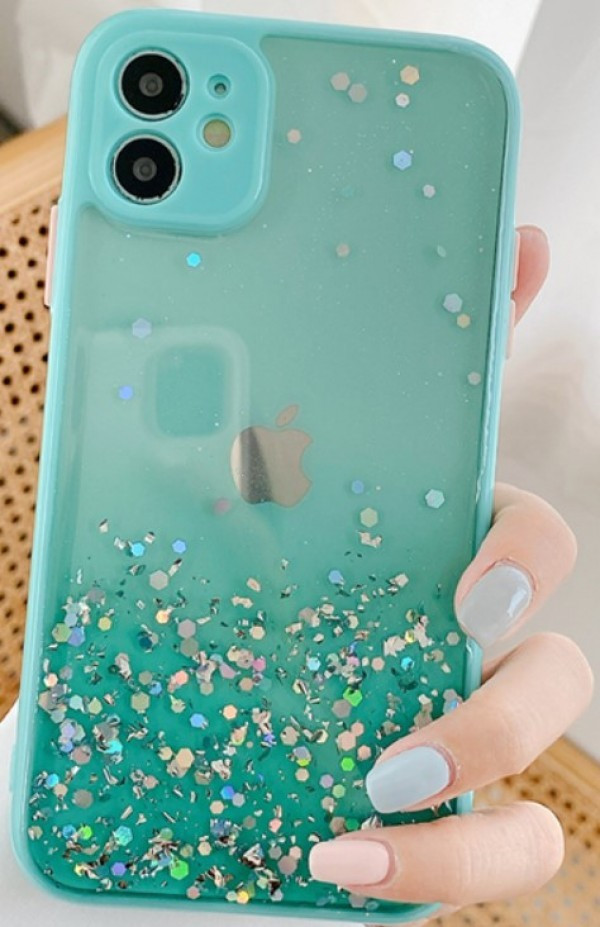 MCTK6-SAMSUNG A12 * Furtrola 3D Sparkling star silicone Turquoise (200)