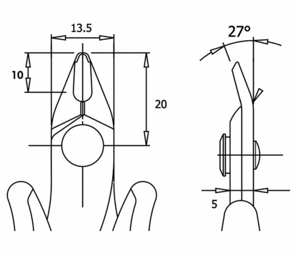 PG-TRE03NB Klesta za secenje 128mm