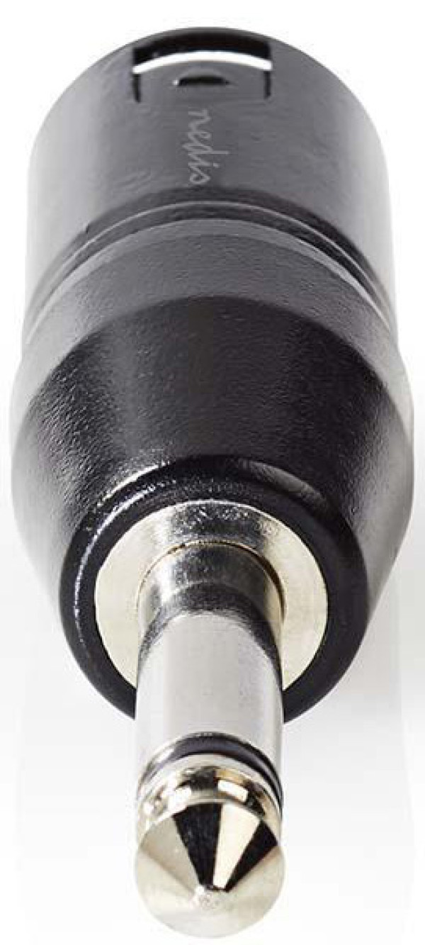 COTP15942BK, XLR adapter, XLR 3-pinski muški, 6,35 mm muški, Niklovani, Pravi, Metalni, Crni, 1 kom