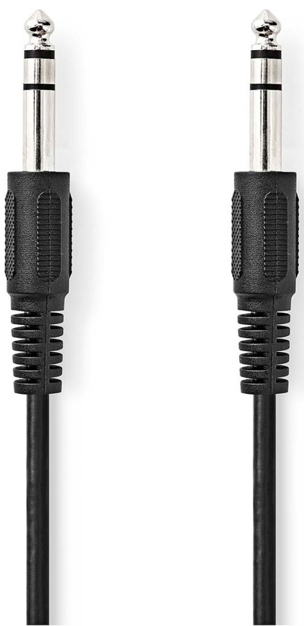 CAGL23000BK20, Stereo audio kabl, 6,35 mm muški, Niklovani, 2,00 m, Crni