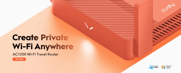 Cudy TR1200,AC1200 Wi-Fi Mini VPN Router,USB 2.0, 867 Mbps + 300 Mbps Wi-Fi