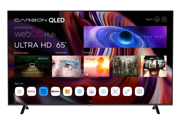 SMART QLED TV 65 Carbon 65QLED4KSW 3840x21604KDVB-T2BluetoothWiFiMagic RemoteFramelesswebOS