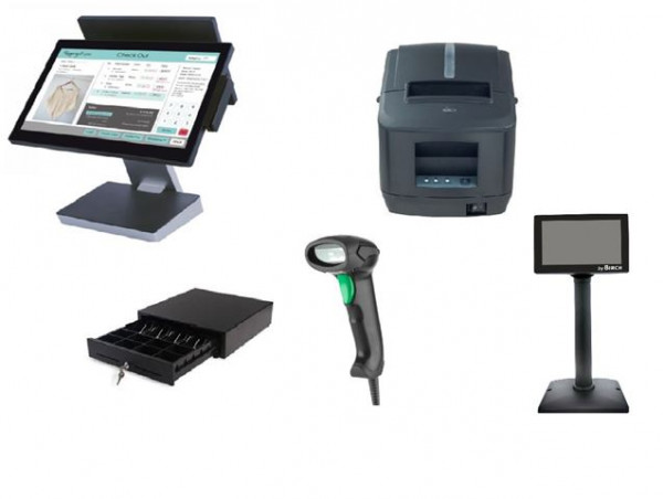 POS BIRCH Komplet AIO15.6'' Win11+CP-Q1+fioka+ skener+displej