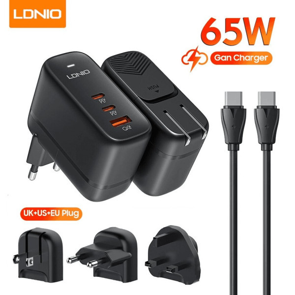 Punjač za laptop USB-C 65W Q366 GaN QC3.0, 2xPD3.0209777