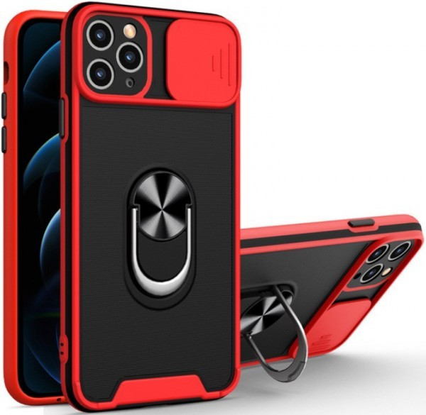 MCTR8-IPHONE 13 Pro * Futrola Magnetic Defender Silicone Red (277)