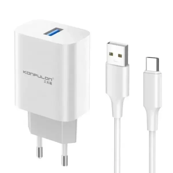 Kucni punjač Konfulon C87 brzi USB Type C 5V3A