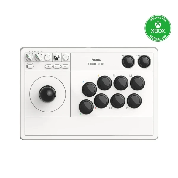 Bežični Arcade gamepad 8BitDo Arcade stick XboxWindowsMappingMode SwitchAUXWhite
