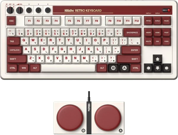 Bežična tastatura 8BitDo Retro 87mehaničkaFami Edition + Dual Super Buttons