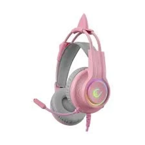Slušalice žične gaming Rampage RM-K91 X-CATTY 7.1 RGB roze 36032