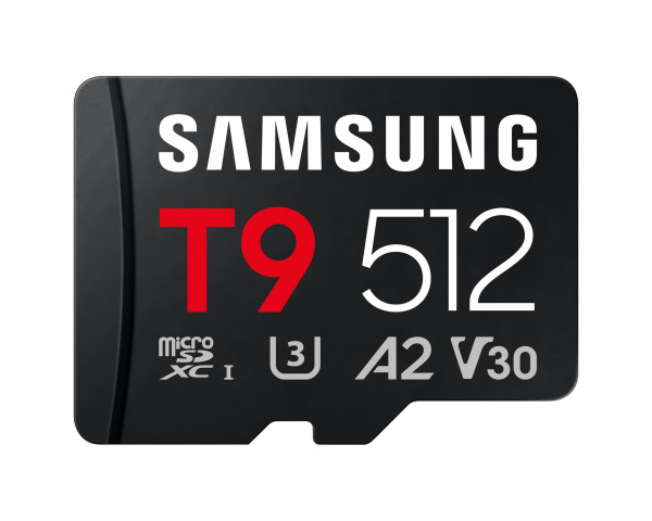 MicroSD 512GB, T9, SDXC, UHS-I U3 V30 A2, Read up to 200MB/s, Write up to 130MB/s,  for 4K and FullHD video recording ( MB-MH512T/WW ) 