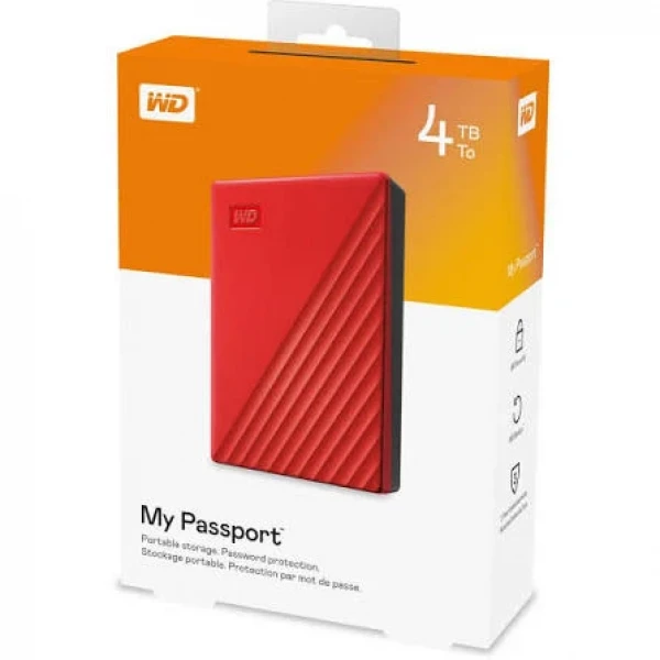 HDD WD EXT 2.5'' My Passport USB 3.2 4TB Red WDBPKJ0040BRD-WESN