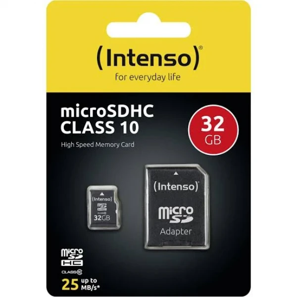 Micro SD Intenso 32GB Class10 3413480 + adapter