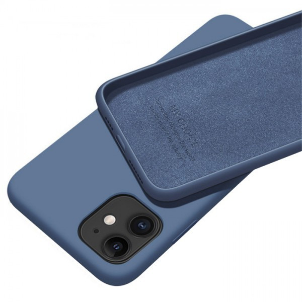 MCTK5-IPHONE 7 11 Pro Max Futrola Soft Silicone Dark Blue