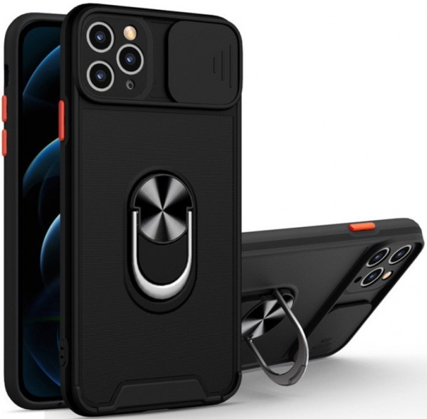 MCTR8-XIAOMI Redmi Note 9 * Futrola Magnetic Defender Silicone Black (277)