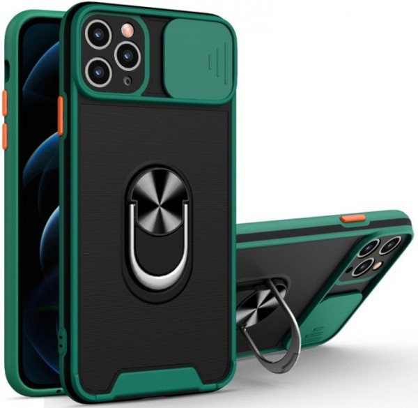 MCTR8-XIAOMI Redmi Note 9 * Futrola Magnetic Defender Silicone Dark Green (277)