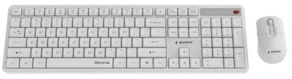 KBS-WMS-01-W Gembird Silent Key Pro Business beži?ni desktop set, bela, US raspored