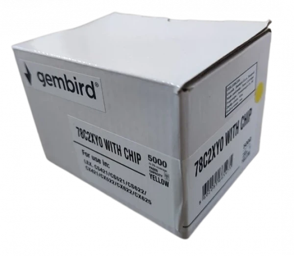 Toner Gembird 78C2XY0 zam. kaseta za Lexmark Yellow 5k (sa cipom)