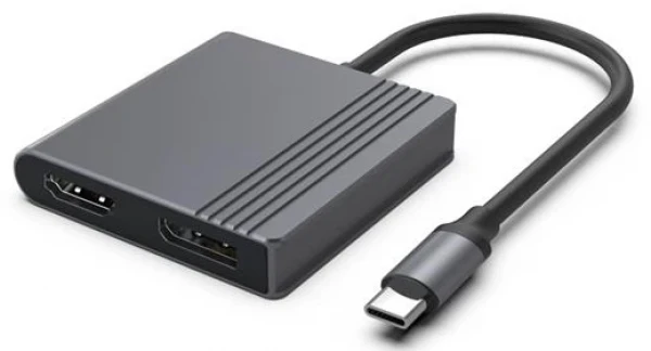 A-CM-HDMIFDPF-01 Gembird USB C-type muski na HDMI + DisplayPort zenski adapter