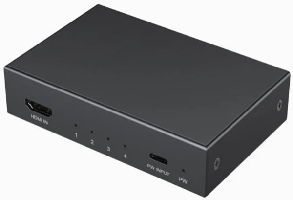 DSP-HDMI4K-4P-01 Gamebird Splitter, 4K UHD na 30 Hz , IN-1xHDMI Type-A (F), OUT-4XHDMI Type-A (F)