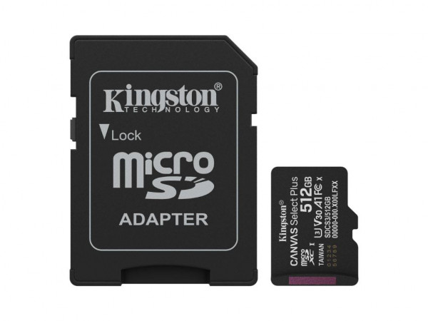 Memorije kartice KINGSTON SDCS3512GBSPmicroSDXC512GBClass10 U1150MBs' ( 'SDCS3512GBSP' ) 