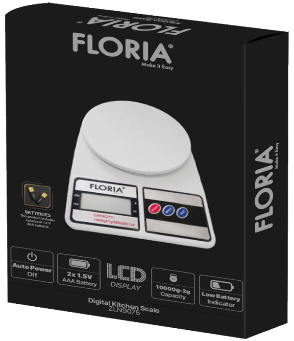 Zilan ZLN9075 Vaga, digitalna kuhinjska, do 10 kg Bela
