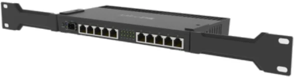 MikroTik Router BOARD RB4011iGS+RM, 228 × 120 × 30 mm,crna