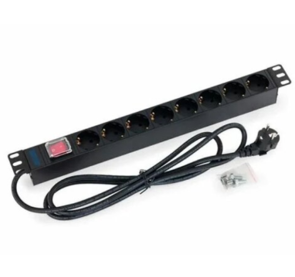 Razvodni PDU panel za rek 19in sa 8 uticnih mesta 1U PS009
