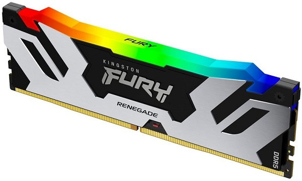 DDR5 24GB 8800MT/s [FURY RENEGADE RGB], Non-ECC CUDIMM (Clocked), CL42 1.4V, 288-pin 1Rx8, Silver/Black, w/RGB Heatsink, ( KF588CU42RSA-24 