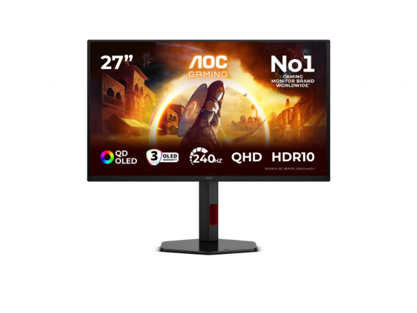 Monitor AOC Q27G4ZDR 26.5''OLED2560x1440240Hz0.03msHDMIX2,DP,USBx2G-syncVESAcrna' ( 'Q27G4ZDR' ) 