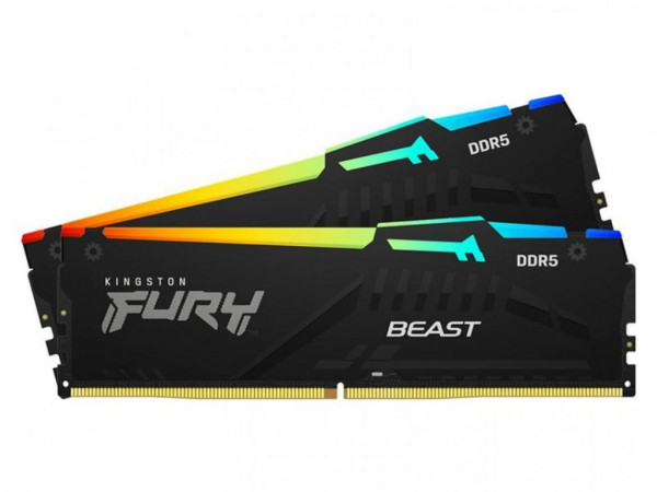 Memorija KINGSTON 32GB(2x16GB)DIMMDDR55600MHzCL36FURY Beast RGB EXPO' ( 'KF556C36BBEAK2-16.E' ) 
