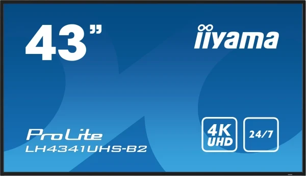 Digitalni ekran 43'' Iiyama LH4341UHS-B2 IPS 3840x21608msHDMIVGAUSBzvucni