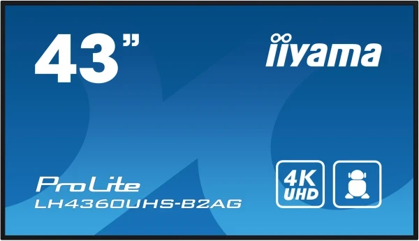 Digitalni ekran 43'' Iiyama LH4360UHS-B2AG VA 3840x2160Android 1160Hz6.5ms