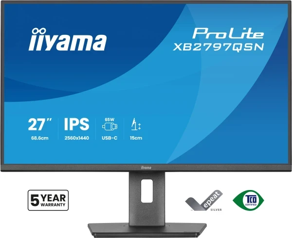 Monitor 27'' Iiyama XB2797QSN-B1 IPS 2560x144075Hz1msHDMIDPUSB-Cpivot