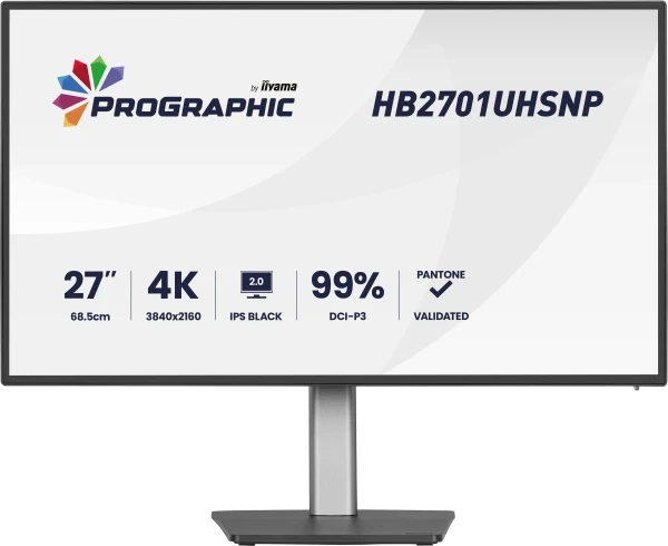 Monitor 27'' Iiyama HB2701UHSNP-B1 IPS 3840x216060Hz4msHDMIDPUSBRJ45pivot