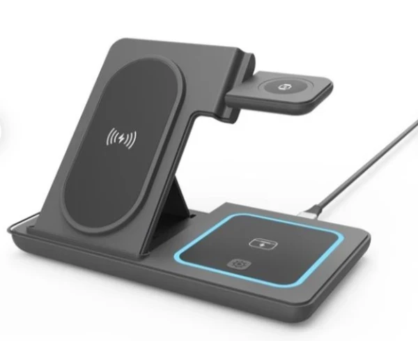 TA-WPC31A-01-BK Gembird Sklopivi beži?ni punja? 3 u 1, 15 W, Apple Watch, crni